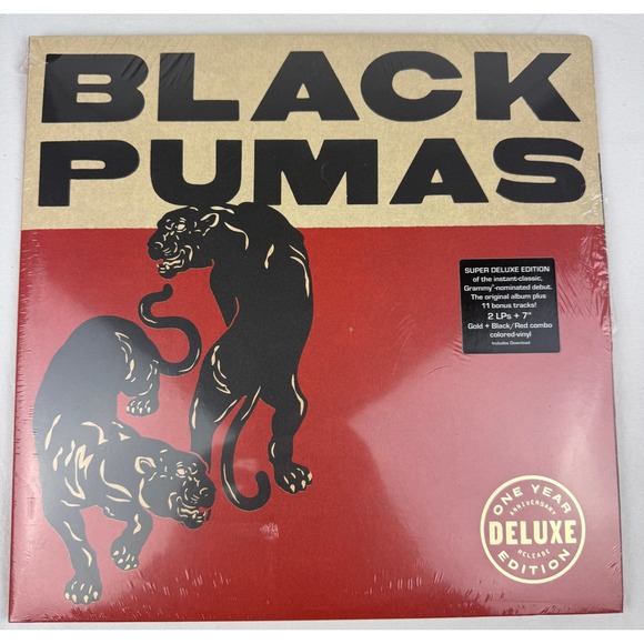 Black Pumas Super Deluxe Edition Vinyl Record LP Red/Black Gold/Black - Picture 1 of 4